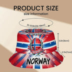 1pc Football Fan Norway National Flag Soccer Ball Unisex Printed Fisherman Hat, Stylish Hat with Fun Personalty, Outdoor Vacatio