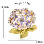 PENDRA Hydrangea Elegant Flower Brooch