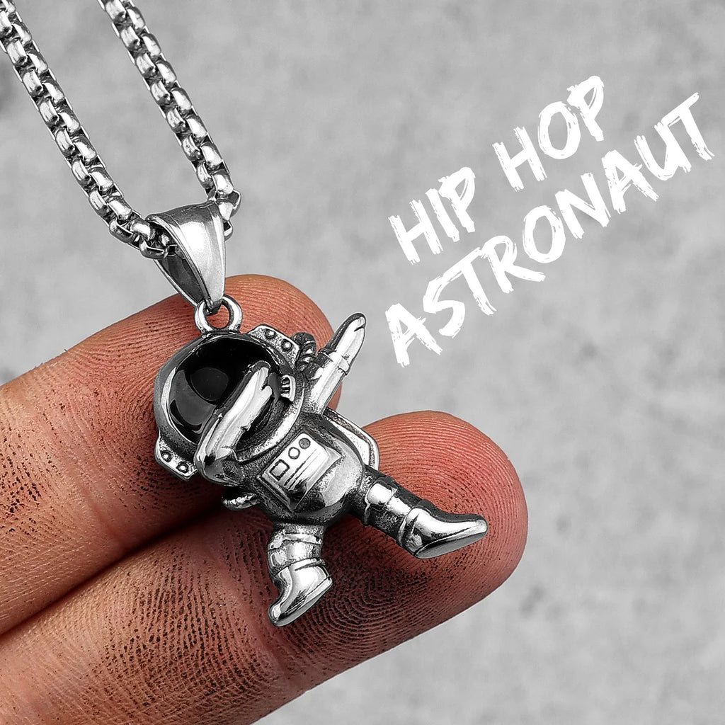 PENDRA Spaceman Astronaut Steel Necklace