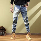 Spring Summer New Vintage Casual Slimming Straight-Leg Pants Washed Loose Micro-Cone Workwear Jeans for Men Man Clothes