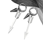 Longbow Archery Rivet Earrings For Women Men Stainless Steel Silver Color Sword Hiphop Party Male Dangle Earring Jewelry Gifts