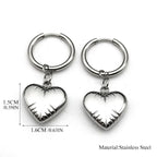 Stainless Steel Y2K Trendy Heart Hoop Earrings For Women Egirl Sweet Cool Circle Earings Punk Jewelry Gift EZZZ796-6SRS06