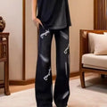 PENDRA Straight Mud Graffiti Pants