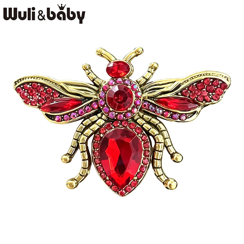 PENDRA Vintage Crystal Bee Brooch