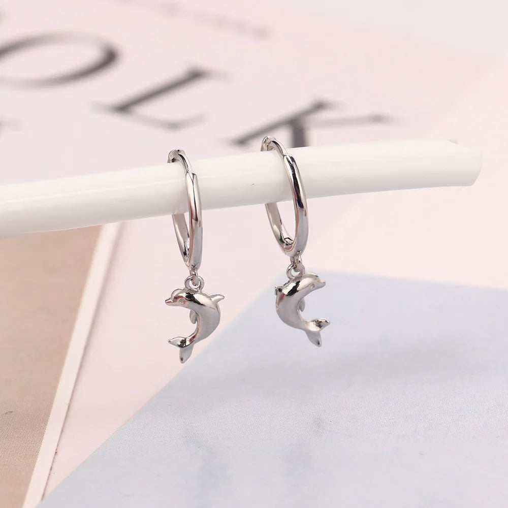 PENDRA Starfish 925 Sterling Silver Hoop Earrings