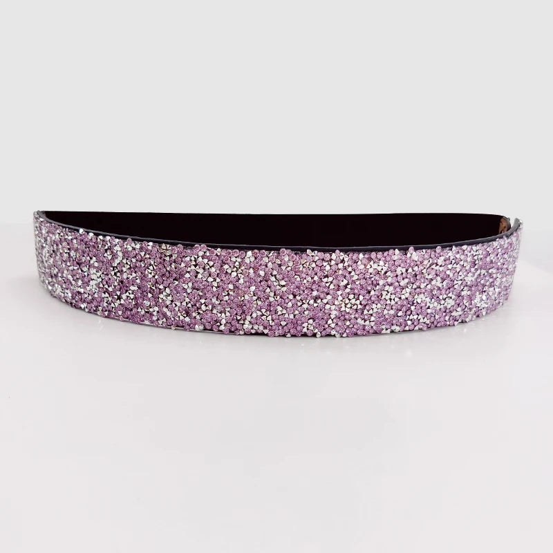 Rhinestone slim waist chain women's full diamond decorative dress accessories wedding dress Corset belt tassel belly dance skirt