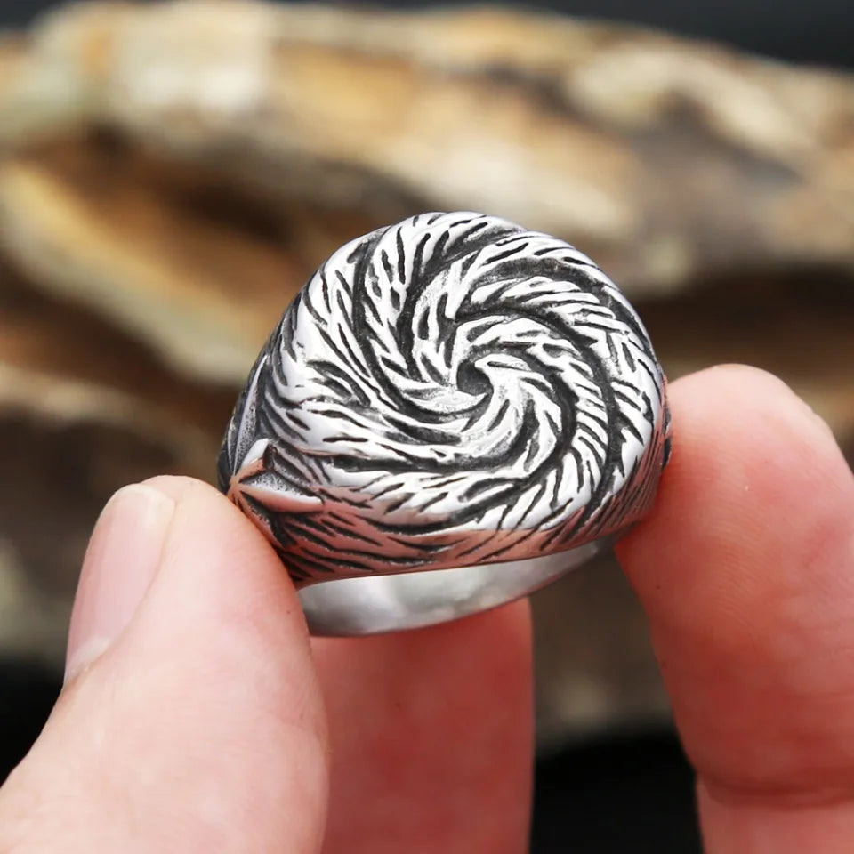 PENDRA Spiralforge Stainless Steel Spiral Ring