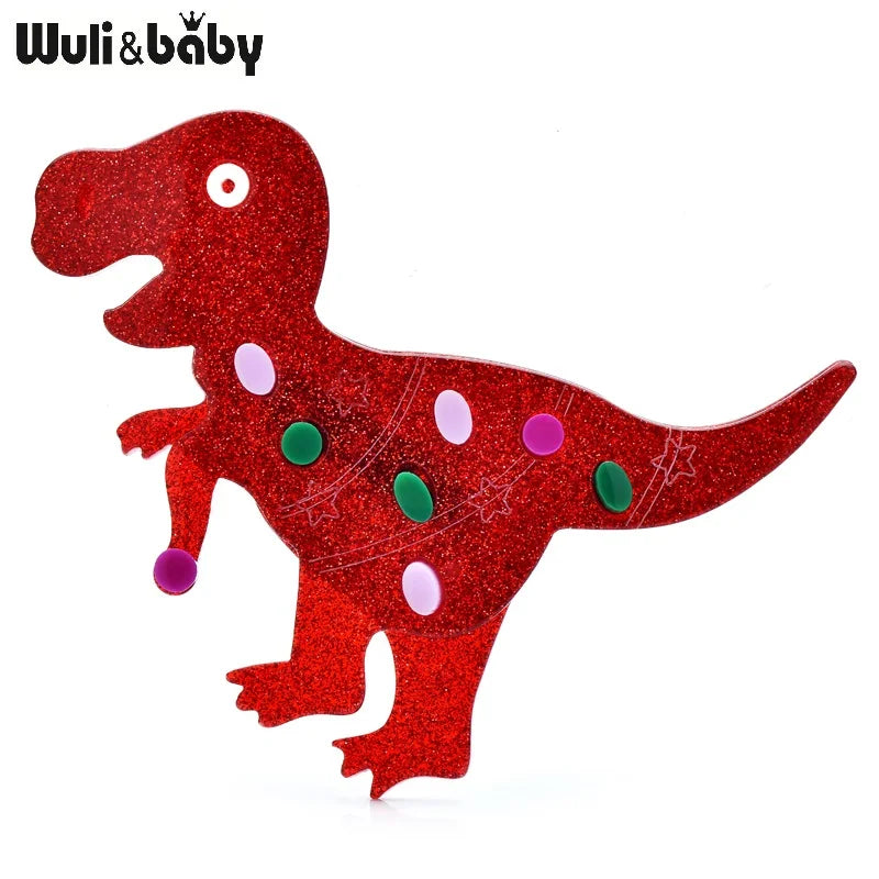 Wuli&baby Acrylic Lovely Dragon Brooches Ancient Animal For Women Clothes Backpack Brooch Pins Gifts