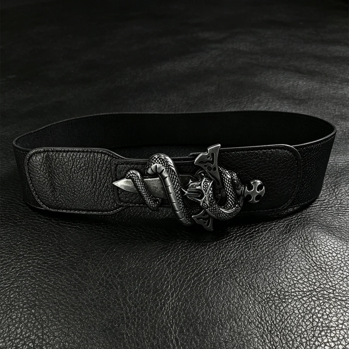 PENDRA Irisene Black Gothic Elastic Corset Belt