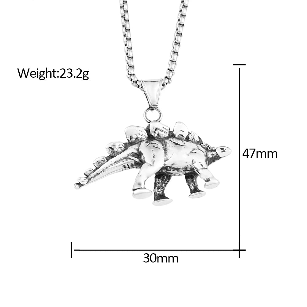 PENDRA Dinocute 316L Stainless Steel Dinosaur Pendant