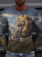 PENDRA Long Sleeve Tiger Print T-Shirt