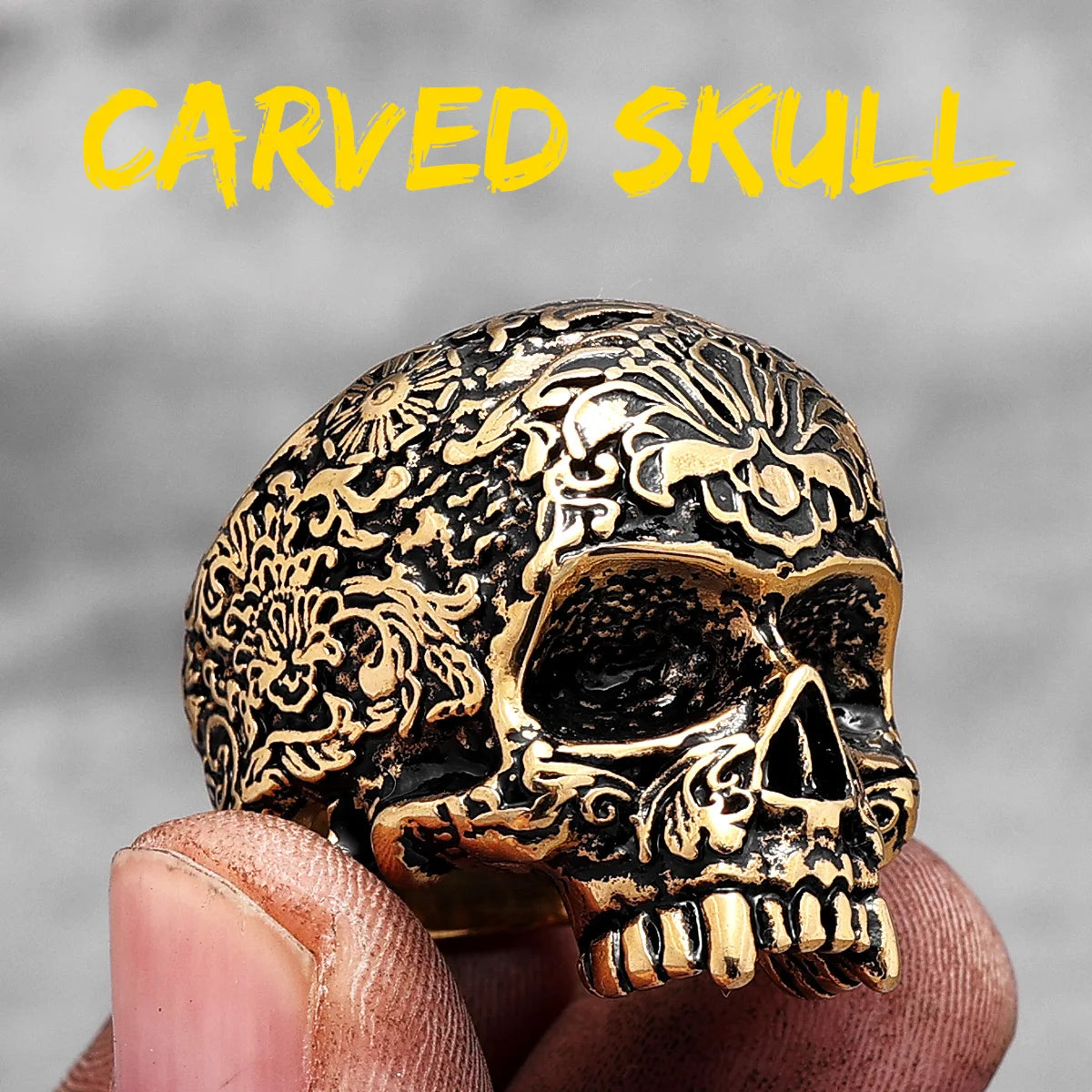 PENDRA Punk Gothic Skull Ring