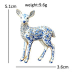 PENDRA Fawn Rhinestone Deer Brooch