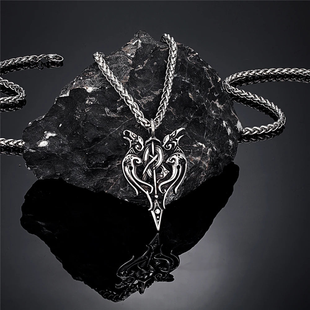 PENDRA Crow Rune Necklace