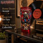 Iron Maiden 50th Anniversary Themed Pint Glass Heavy Metal Rock Band Inspired Beer Cup Collectible Drinkware for Bar Home Party