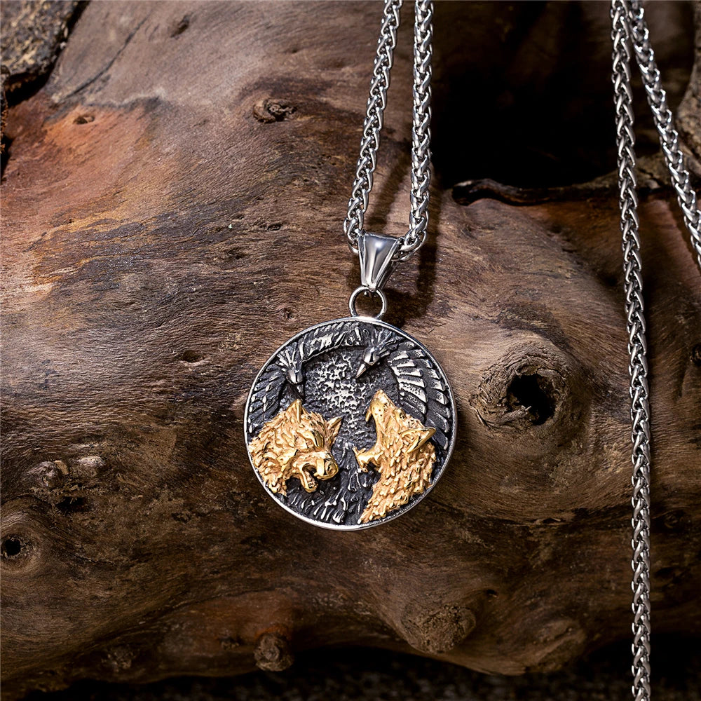 PENDRA Wolf Vintage Viking Necklace