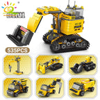 PENDRA Engineering Bulldozer Crane Building Set