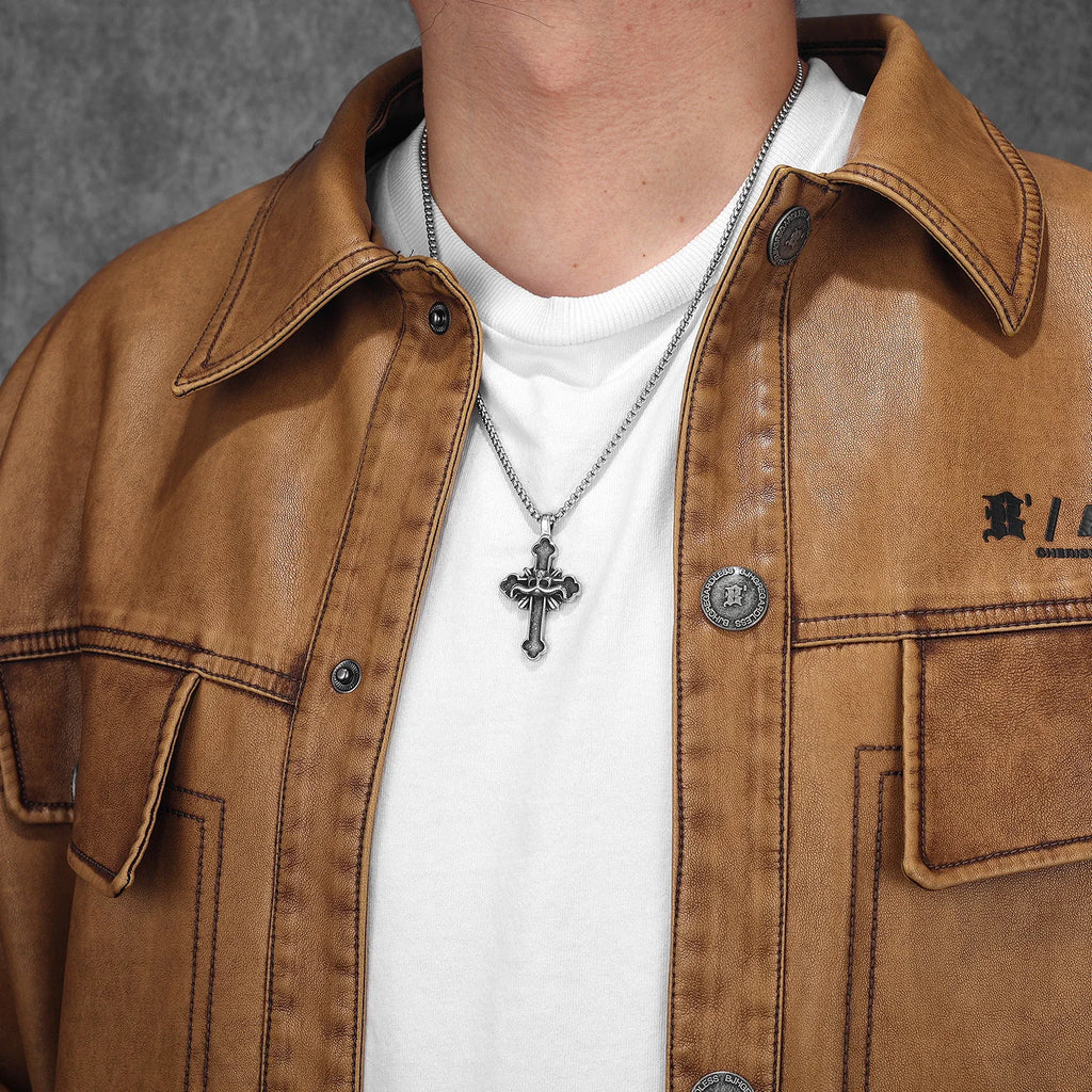 Satan Cross Men Necklaces Stainless Steel Pendant Chain Women Fashion Jewelry Punk Amulets New In Accessories Gifts Wholesale