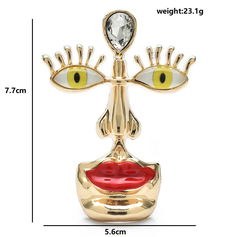 PENDRA Designer Big Face Brooch