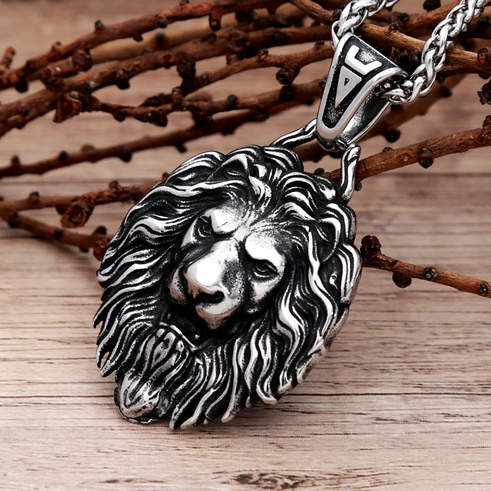 PENDRA Lioncrest Stainless Steel Lion Pendant