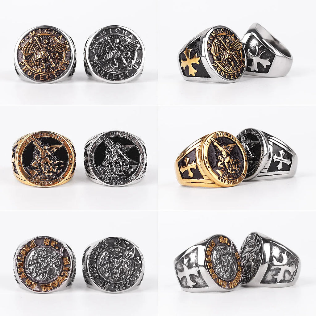PENDRA St Michael Good Steel Ring