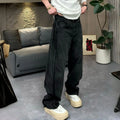 PENDRA Wide Leg Zipper Straight Pants