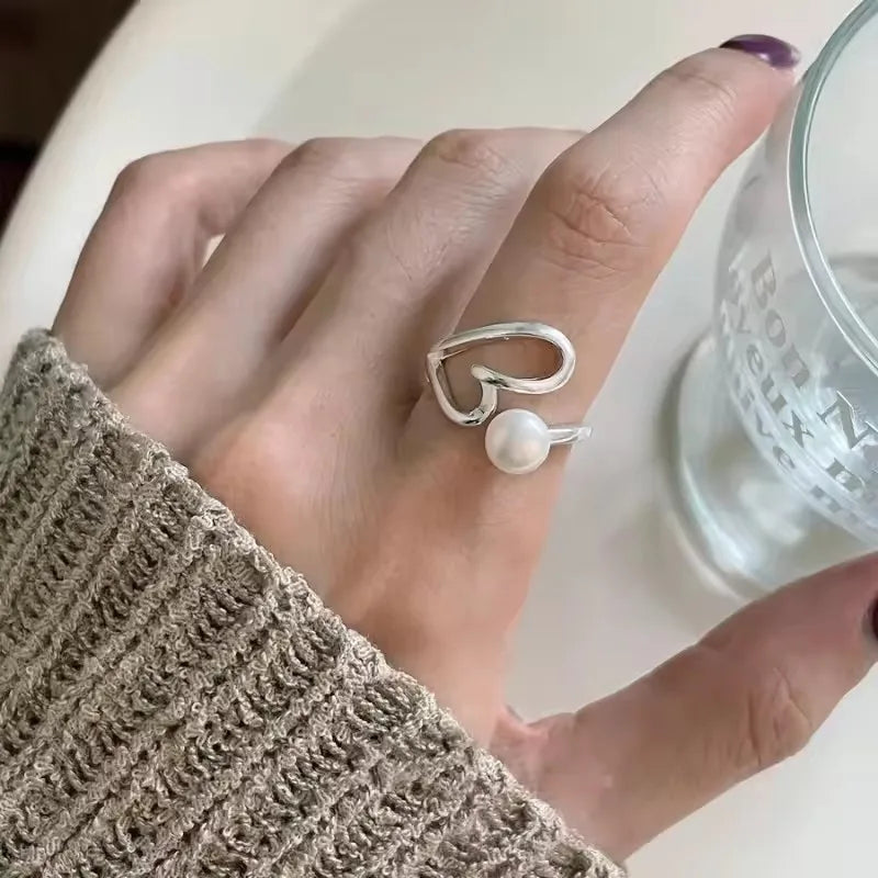 VENTFILLE 925 Sterling Silver Double Layer Vintage Twisted Ring For Female Gift Trend Open Adjustable Design Jewelry Wholesale