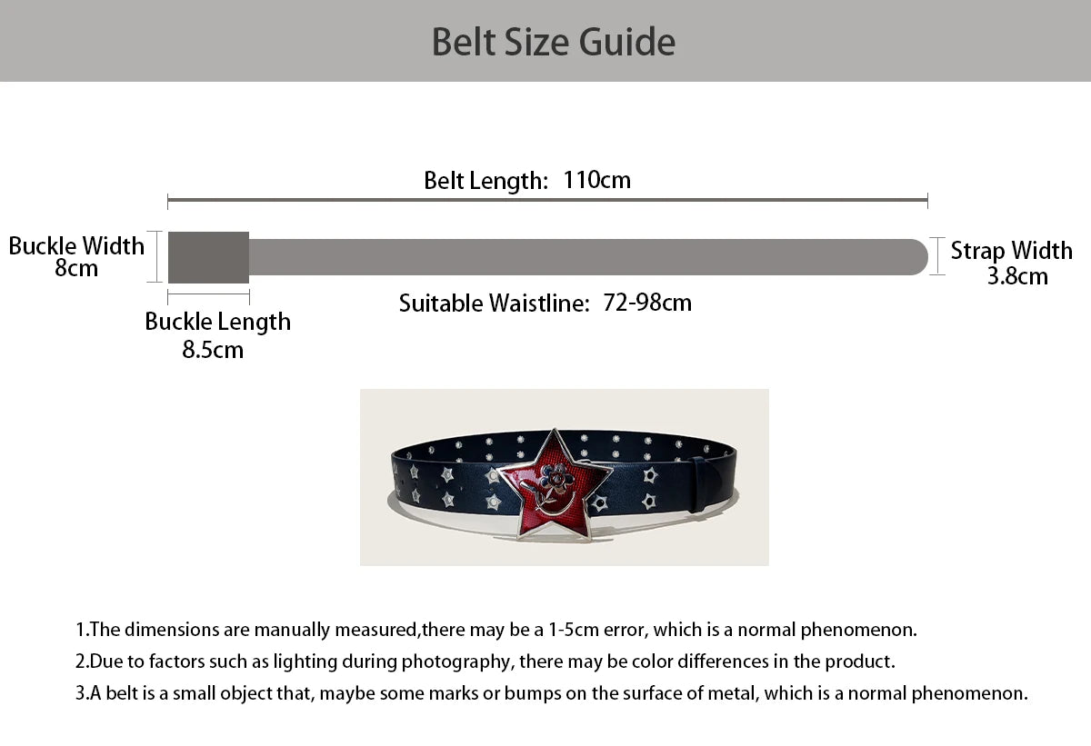 Trend Rivet Belt Heavy Metal Belt Men Women Punk Nightclub Rock Style Belt Jeans Belt Y2K Belt Fashion Decoration Women' Belt