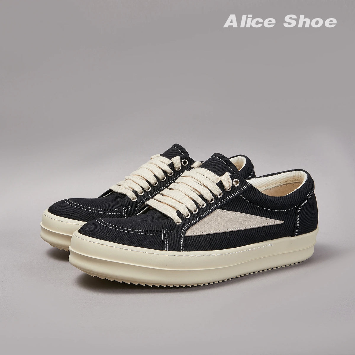 Outdoor Designer Men Shoe Canvas Women Sneaker Low Top Holiday Black Lace-up Shoe Luxury Thick-sole Trainer Casual Platform Shoe