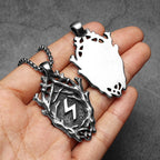 PENDRA Rune Branch Steel Necklace