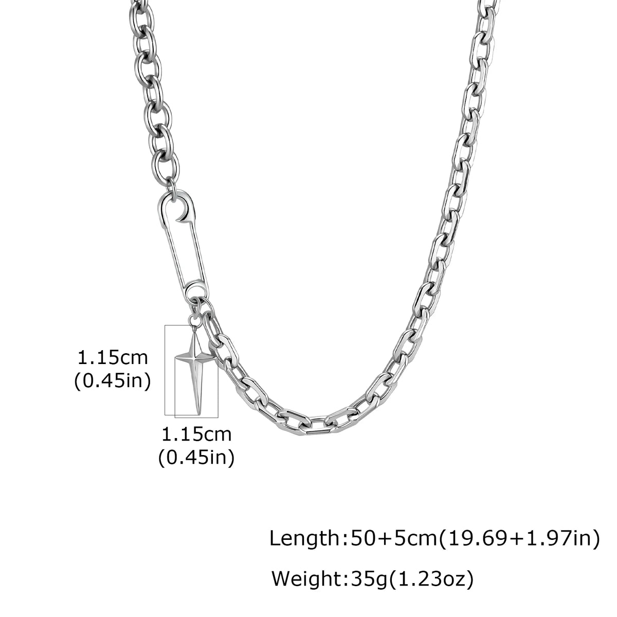 PENDRA Paper Clip Pendant Necklace