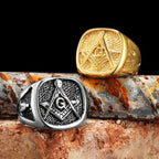 PENDRA Masonic Jewelry Punk Ring