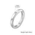 Viking Rune Symbol Mobius Ring for Men,Silver Color Stainless Steel Twisted Ring,Simple Classic Jewelry Gift