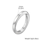 Viking Rune Symbol Mobius Ring for Men,Silver Color Stainless Steel Twisted Ring,Simple Classic Jewelry Gift