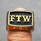 FTW Middle Finger Men Rings Stainless Steel Punk Vintage Cool Stuff Fashion Jewelry Accessories For Women Gift Wholesale