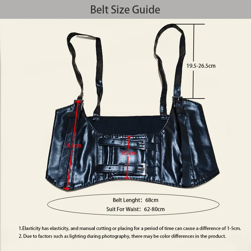 PENDRA Bellaarae Leather Punk Wide Corset Belt