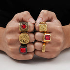 PENDRA Ethnic Round Steel Ring
