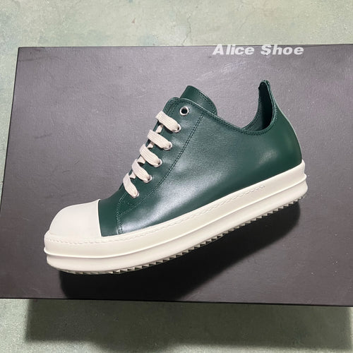 Brand Men Shoe Casual Leather Low Top Women Sneaker Designer New Fashion Flats Luxury Platform Quality Trainer Green Retro Shoes