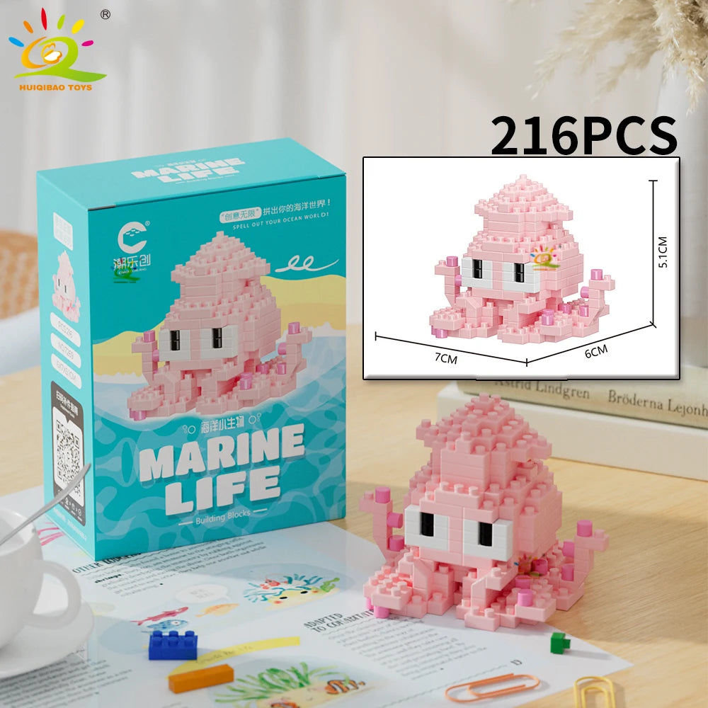 PENDRA Cute Shark Micro Building Set