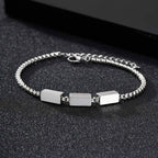 Customized Name ID Bracelets for Men Boys,Never Fade Stainless Steel Chain Wristband,Anniversary Valentine's Day Birthday Gifts