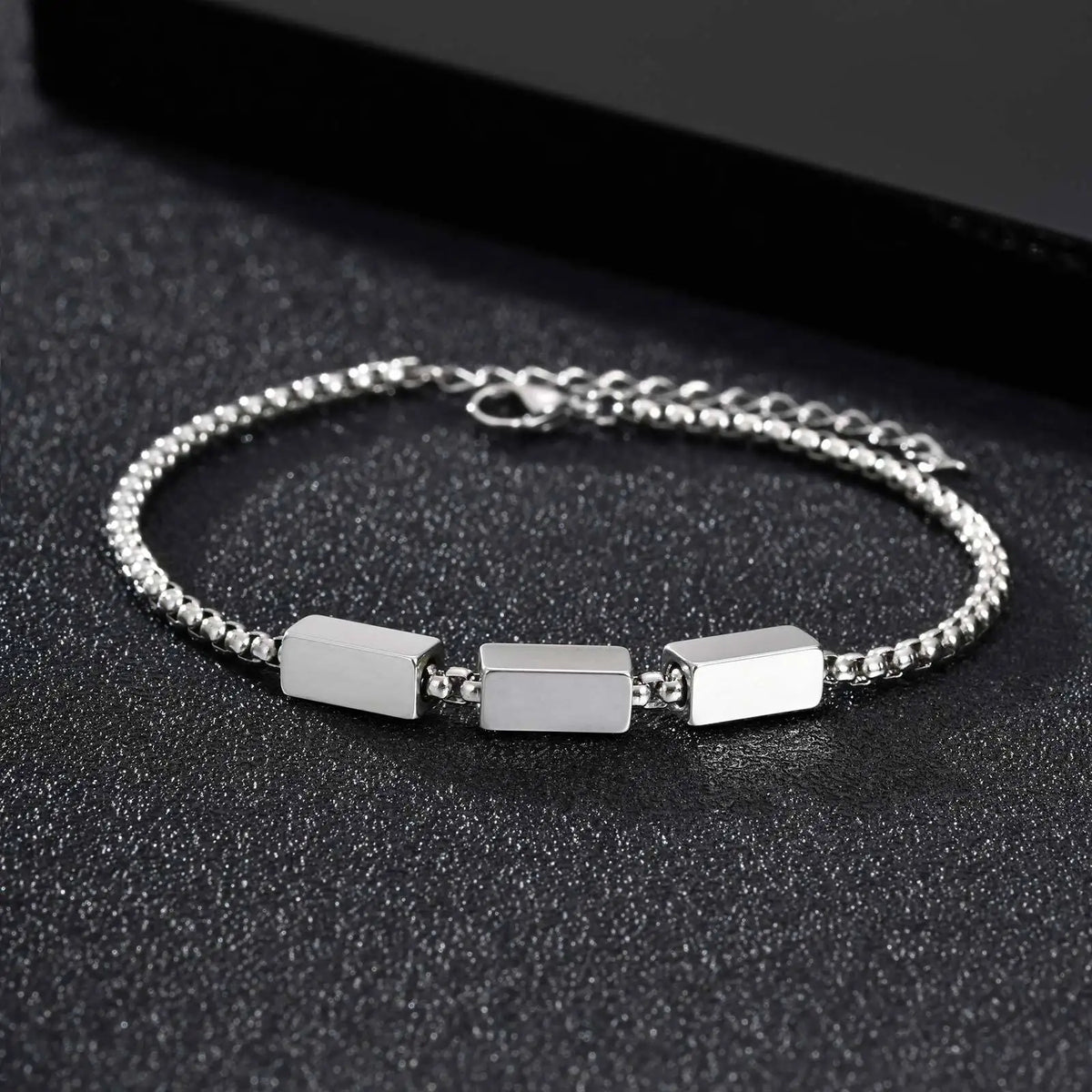 Customized Name ID Bracelets for Men Boys,Never Fade Stainless Steel Chain Wristband,Anniversary Valentine's Day Birthday Gifts