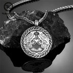 PENDRA Crow Rune Norse Necklace