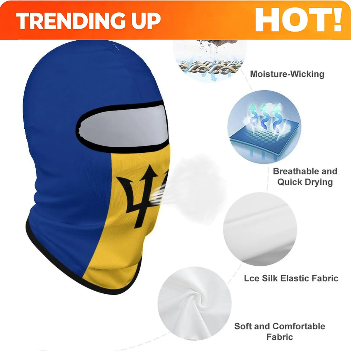 PENDRA Flag Barbados Sunscreen Mask