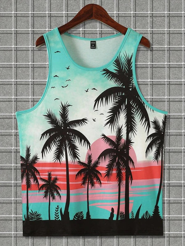 PENDRA 3D Print Sport Sleeveless T-Shirt
