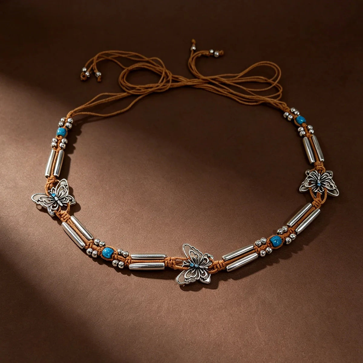 PENDRA Demiine Floral Boho Waist Chain Belt