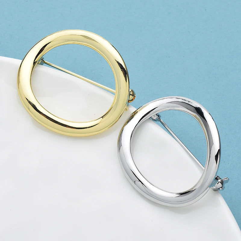 PENDRA Alloy Circle Brooch