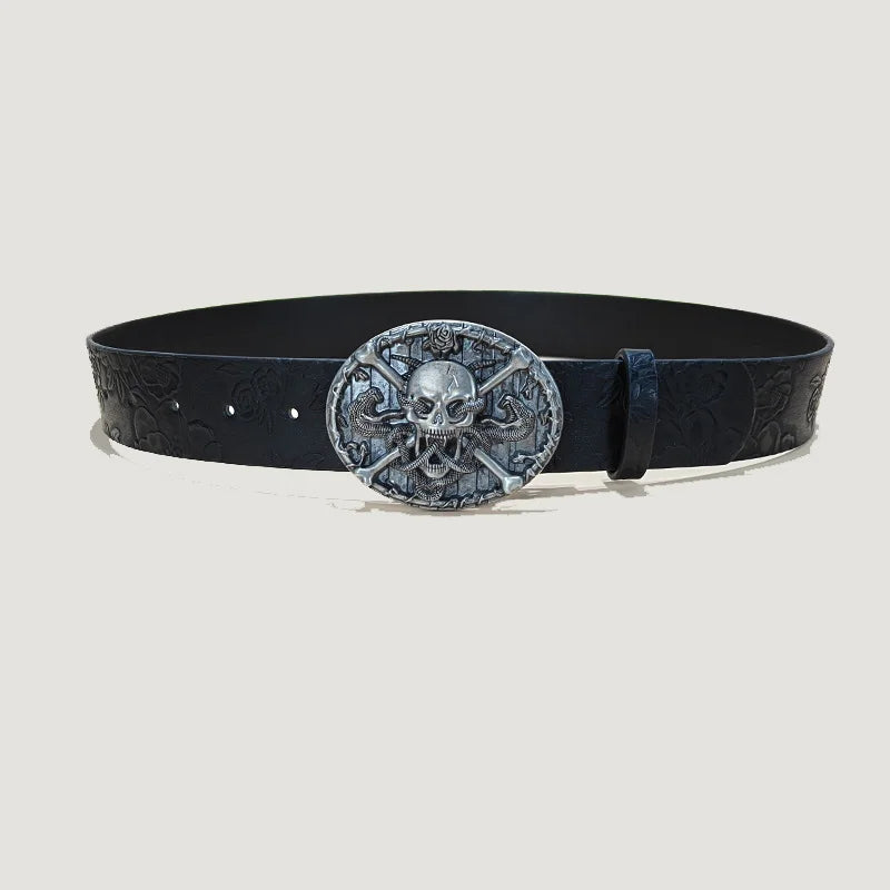 PENDRA Velaellea Leather Skull Gothic Belt