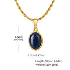 PENDRA Oval Stone Pendant Necklace