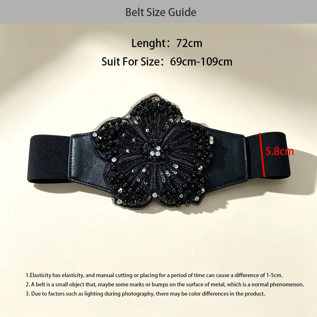 PENDRA Seraorae Rhinestone Pearl Wide Corset Belt