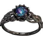 PENDRA Black Rose Crystal Ring
